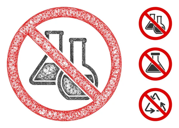 No Chemicals Poligonal Web Vector Mesh Illustration — Vector de stock