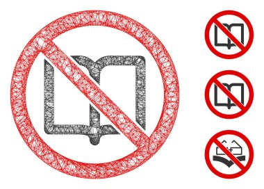 Açık Kitap Çokgen Web Vektör Ağ İllüstrasyonu Yok