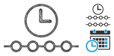 Zaman Çizelgesi Çokgen Web Vektör Ağ İllüstrasyonu