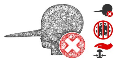 Sahte Çokgen Web Vektörü Ağ Resmini Durdur