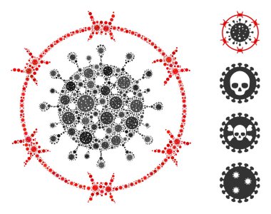 Coronavirus KoronaVirüs Ögelerinin Dikenli Kablo Kolajı