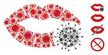 KoronaVirüs Ögelerinin Herpes Virüsü Mozaiği