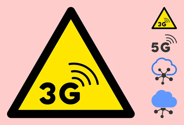 Векторна піктограма трикутника мережі 3G — стоковий вектор