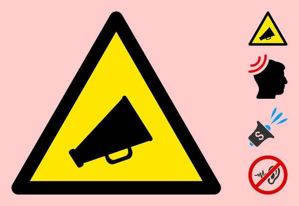 Vector anuncia el icono de señal de triángulo de advertencia — Vector de stock
