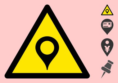 Vektör Haritası İşaret Uyarı Üçgeni İmzalama Simgesi