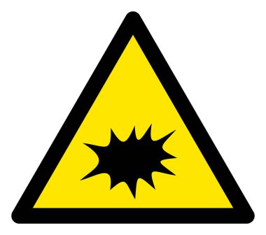 Raster Patlama Uyarı Üçgeni İmza Simgesi Simgesi