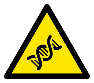 Raster Genetik Uyarı Üçgeni İmza Simgesi