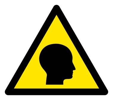 Raster Man Baş Uyarı Üçgeni İmza Simgesi