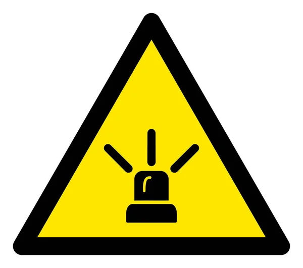 Trójkąt ostrzegawczy sygnalizacji rastrowej Ikona znaku — Zdjęcie stockowe