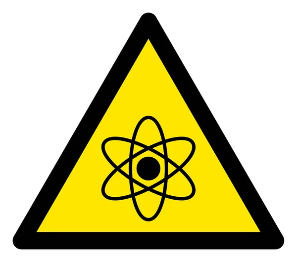 Ikona znaku rastrového atomového výstražného trojúhelníku — Stock fotografie