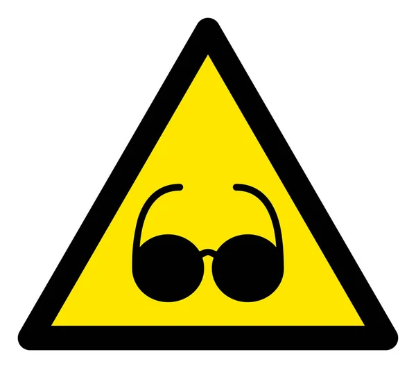 Raster Blind Warning Triangle Sign Icon — Stock Photo, Image