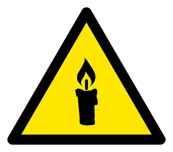 Κερί Raster προειδοποιητικό τρίγωνο σύμβολο εικονίδιο — Φωτογραφία Αρχείου