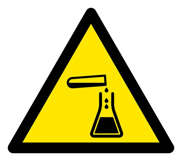 Raster Química Advertencia Triángulo Signo Icono — Foto de Stock