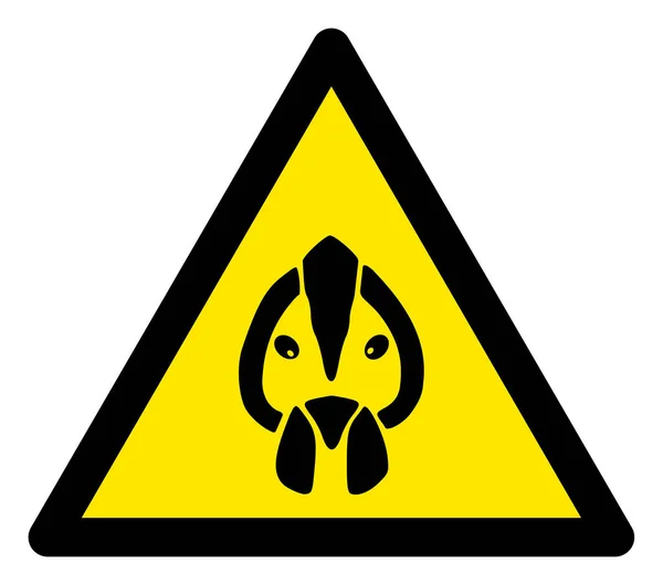 Знак треугольника "Предупреждение о растере цыплят" — стоковое фото