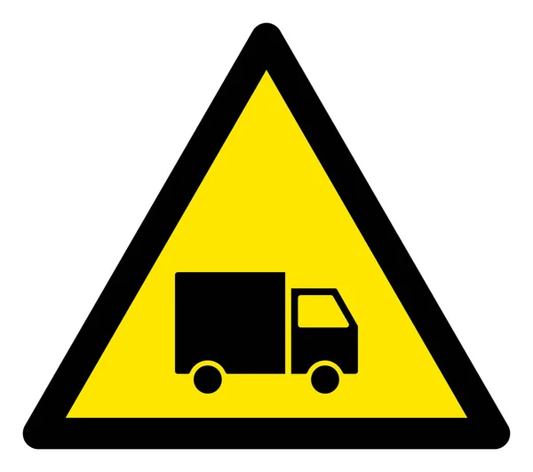 Raster entrega coche advertencia triángulo signo icono — Foto de Stock