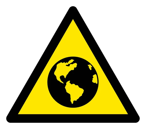 Ikona výstražného trojúhelníku na zemi — Stock fotografie