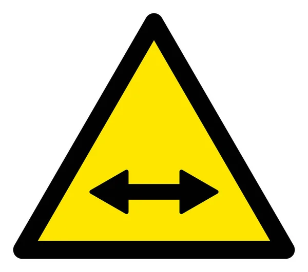 Знак треугольника предупреждения о стрелках растрового обмена — стоковое фото