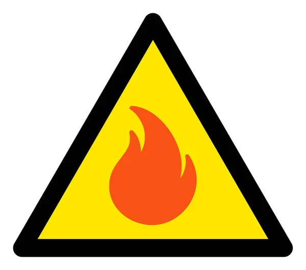 ラスター火災警告三角形の標識アイコン — ストック写真