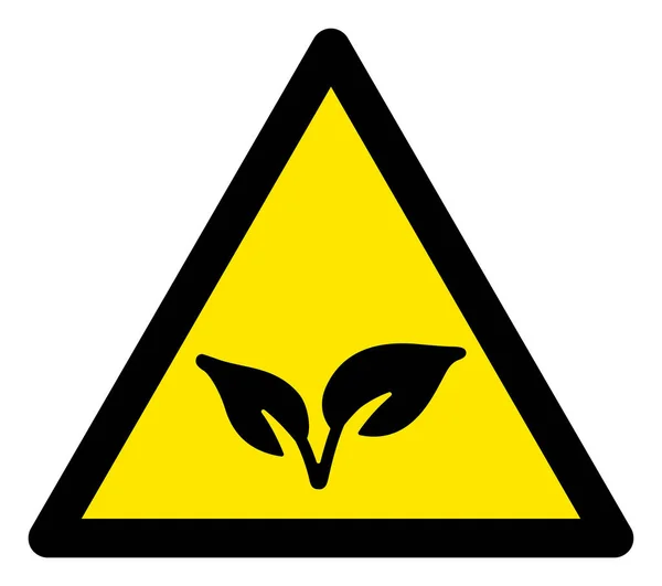 Ikona výstražného trojúhelníku Rastrové rostliny — Stock fotografie