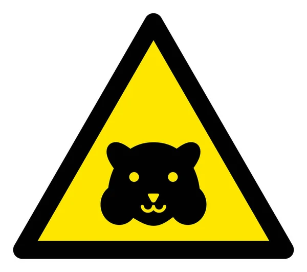 Raster Hamster Προειδοποιητικό Τρίγωνο σύμβολο εικονίδιο — Φωτογραφία Αρχείου