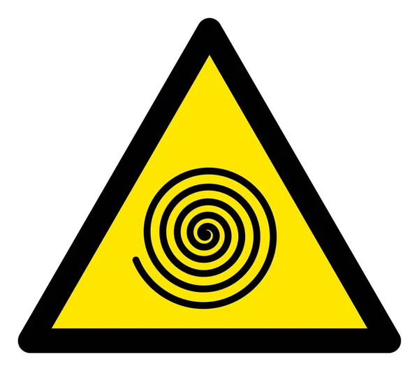 Raster Hypnosys Espiral Advertencia Triángulo Signo Icono — Foto de Stock