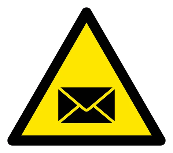 Raster Letter Warning Triangle Sign Icon — Stock Photo, Image