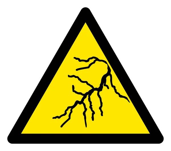 Raster Lightning προειδοποιητικό τρίγωνο σύμβολο εικονίδιο — Φωτογραφία Αρχείου