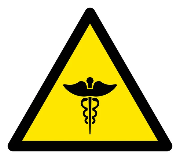 Raster Medic Caduceus allarme triangolo segno icona — Foto Stock