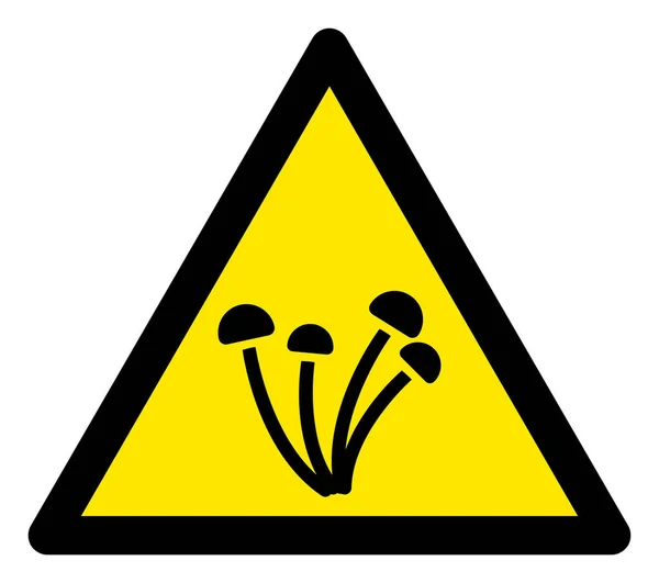 Rastrové houby Varovné trojúhelníkové znamení Ikona — Stock fotografie