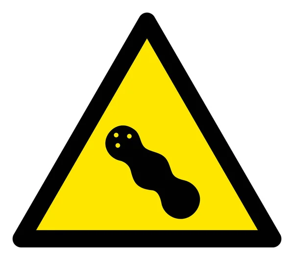 Icono de signo de triángulo de advertencia de maní rastrero — Foto de Stock