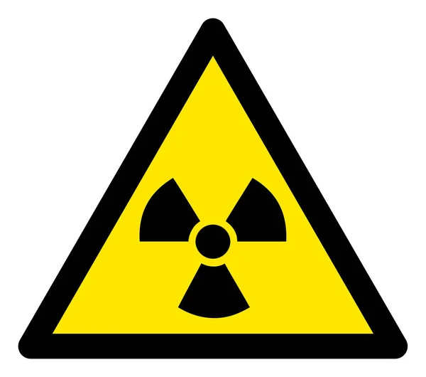 Trójkąt ostrzegawczy radioaktywny Ikona znaku — Zdjęcie stockowe