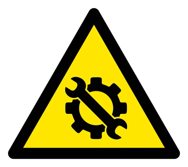 Herramientas de reparación de trama Advertencia Triángulo Sign Icon — Foto de Stock