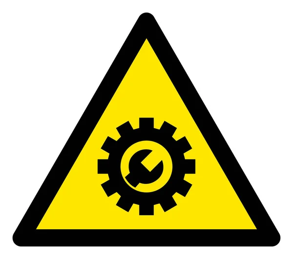 Raster Service Tools Warning Triangle Sign Icon — Stock Photo, Image