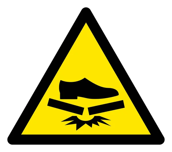 Raster Step Fragile Warning Triangle Sign Icon — Stock Photo, Image