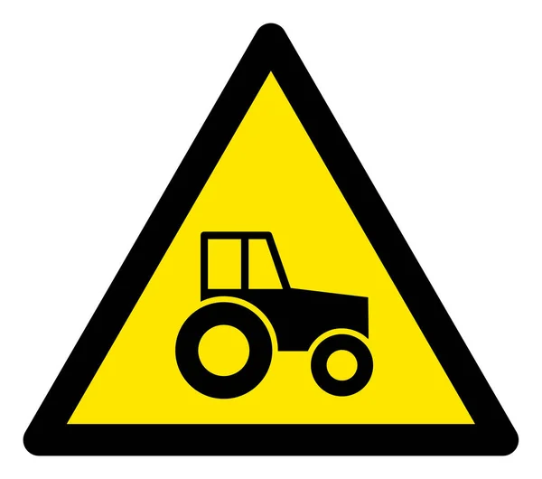 Raster Tractor Προειδοποίηση τρίγωνο σύμβολο εικονίδιο — Φωτογραφία Αρχείου