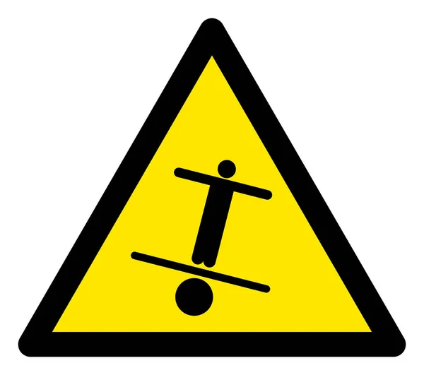Icono de signo de triángulo de advertencia de estructura inestable Raster — Foto de Stock