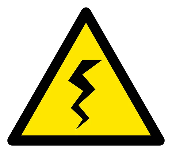 Raster Zigzag Crack Warning Triángulo Sign Icon —  Fotos de Stock