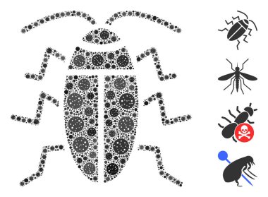 Cucaracha Virüs Ögeleri Mozaiği