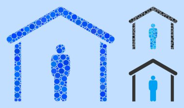 Çember Evde Kal Simgesi Mozaiği