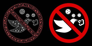 Işık lekeli Parlak Ağlı Kabuk Yasak Kuş Gribi