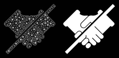 Flaş Noktalı Parlak Ağ Yasak Tokalaşması