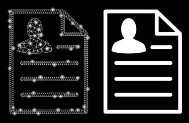 Flaş Noktaları ile Parlak Ağlı Karkas Özgeçmiş Sayfası