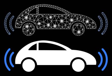 Işıklı Parlak Ağ 2D Otonom Otomobil