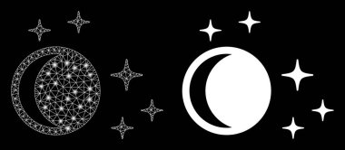 Flare Benekli Parlak Kablo Çerçevesi Gecesi