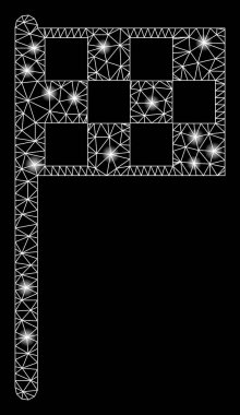 Flaş Noktalı Parlak Ağ 2D Son Bayrak