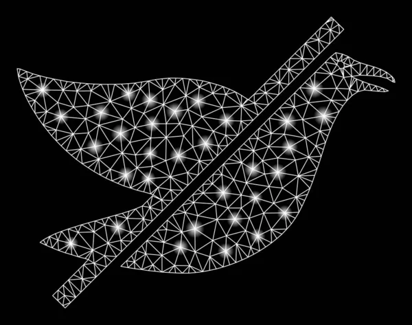 Мережа яскравих сіток No Bird зі світлими плямами — стокове фото