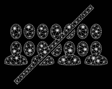 Parlak Kablo Çerçevesi Işık Noktalı İnsan Grubu Yok