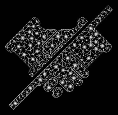 Parlak Ağ 2B İşaret Lekeli Yasak Tokalaşma