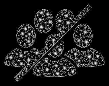 Parlak Örgü Ağı Flash Noktalı Kalabalık Yok