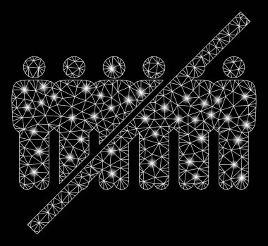 Parlak Örgü Ağı Fişek Noktalarıyla İnsansız Çizgi